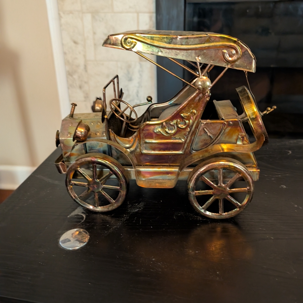 Vintage Brass Carriage Figurine
